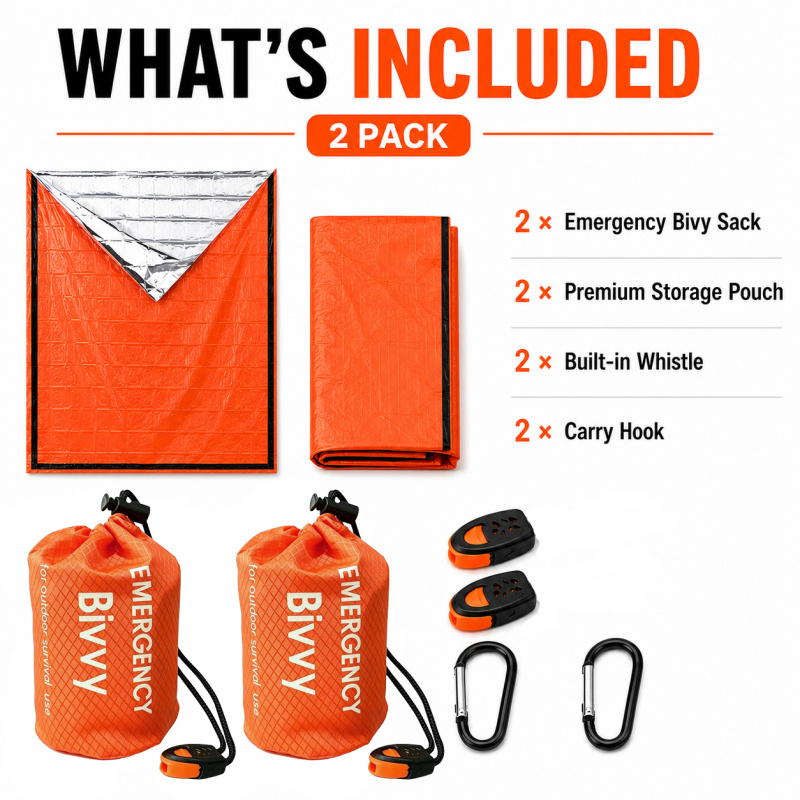 2 Pack Emergency Sleeping Bag, - Bivy Bag Emergency 리뷰 및 가격