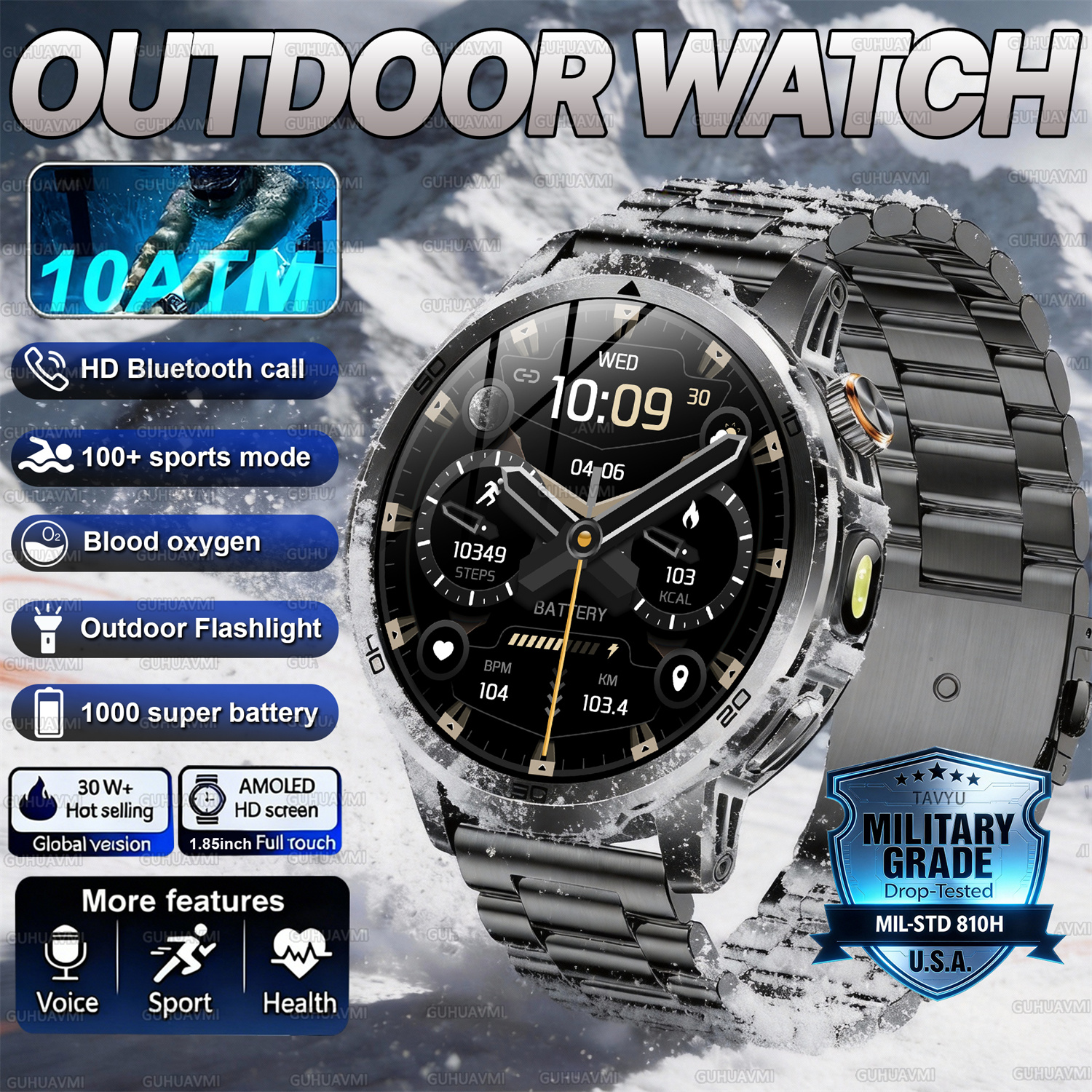 2026 New outdoor Smart watch M - Compass Lensatic 리뷰 및 가격