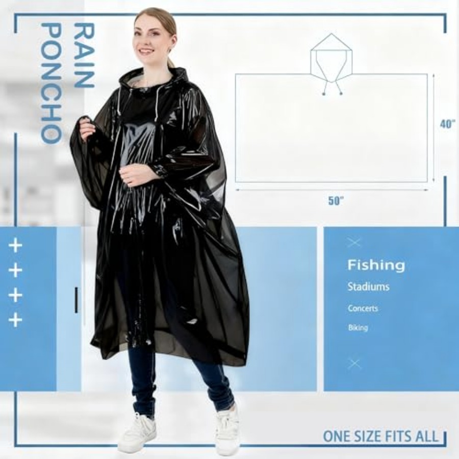 Disposable Rain Ponchos for /A - Emergency Poncho Rain 리뷰 및 가격