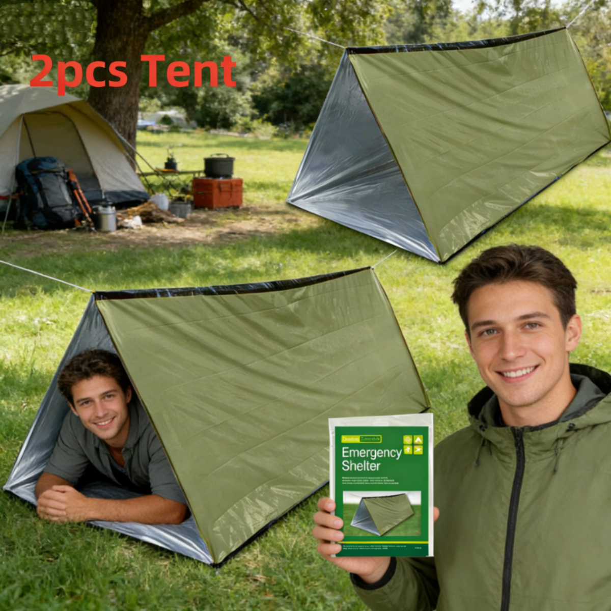 2Pcs Reflective Mylar Tent Lig - Emergency Mylar Tent 리뷰 및 가격