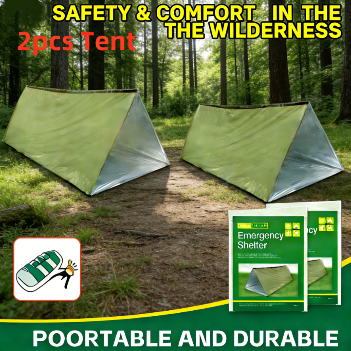 2Pcs Reflective Mylar Tent Lig - Emergency Mylar Tent 리뷰 및 가격
