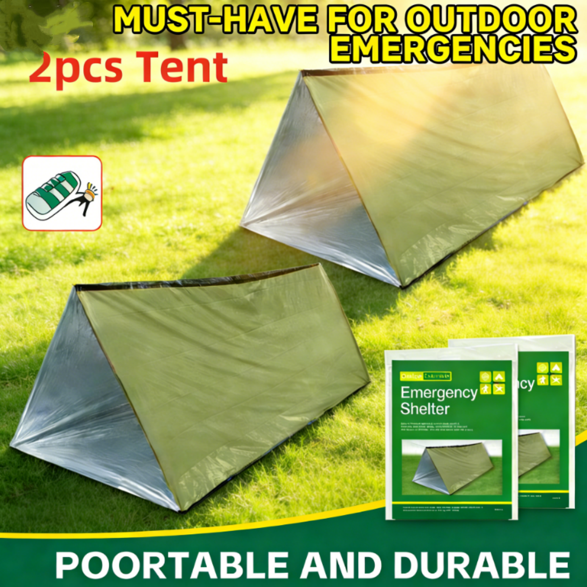 2Pcs Reflective Mylar Tent Lig - Emergency Mylar Tent 리뷰 및 가격