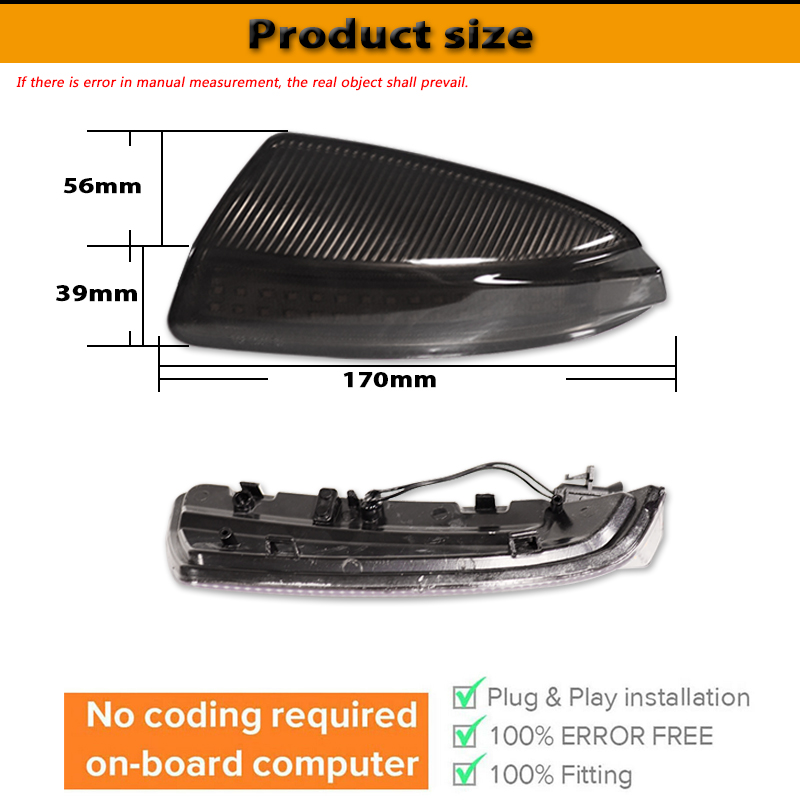 LED Dynamic Turn Signal Light  - Signal Panel Orange 리뷰 및 가격