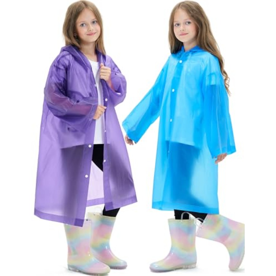 2 Pack Reusable Waterproof Rai - Emergency Poncho Rain 리뷰 및 가격