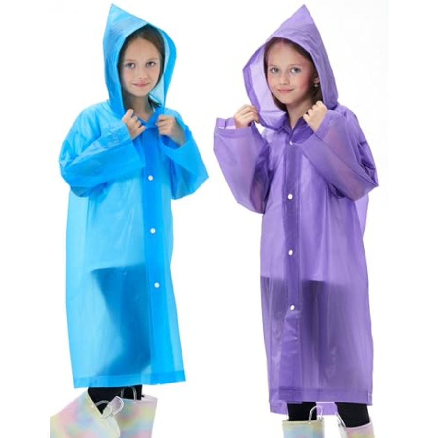 2 Pack Reusable Waterproof Rai - Emergency Poncho Rain 리뷰 및 가격