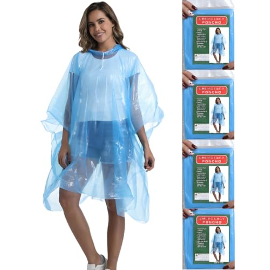 4/6/12 Pack Disposable Rain Po - Emergency Poncho Rain 리뷰 및 가격