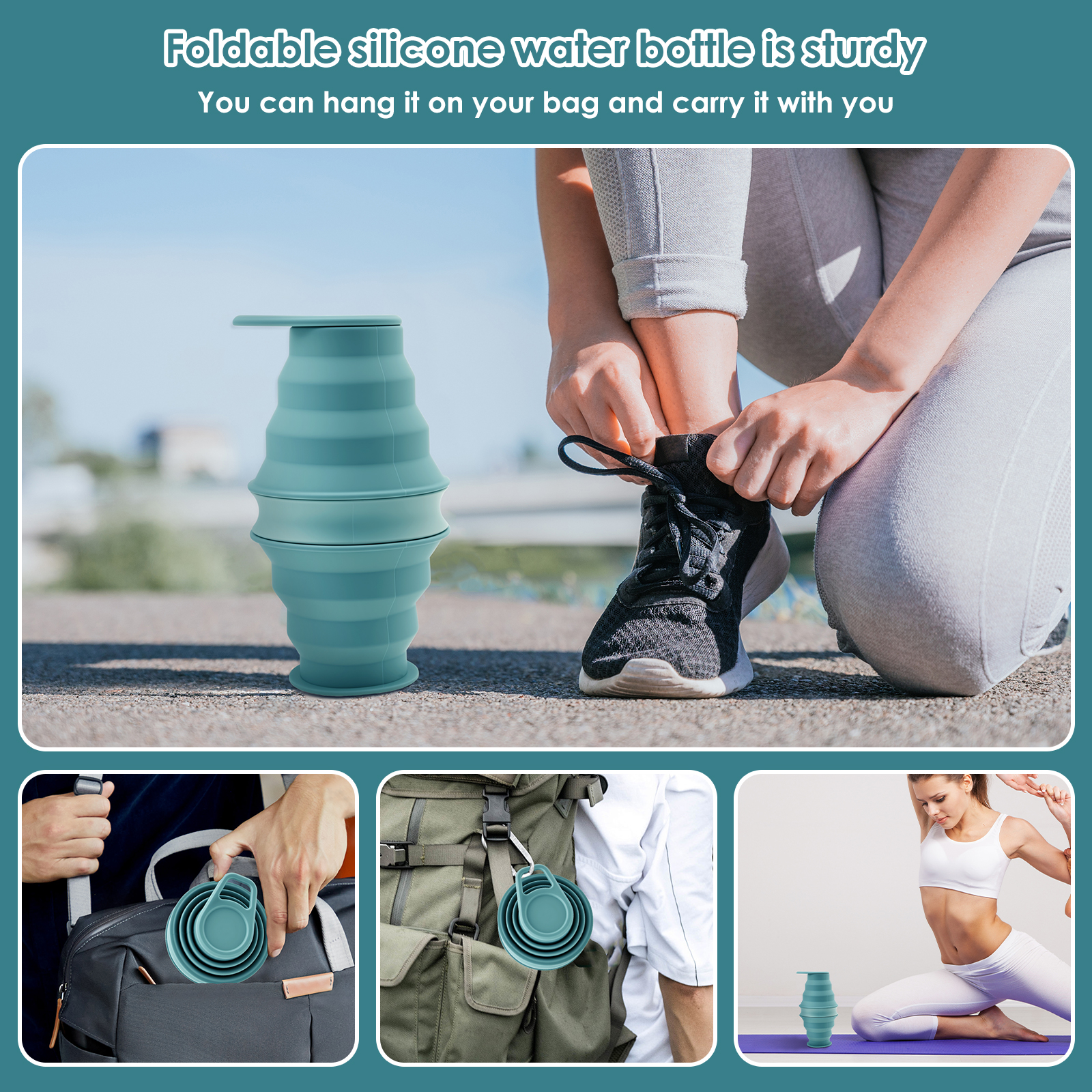 Silicone Water Bottle 500ml Re - Water Bag Collapsible 리뷰 및 가격