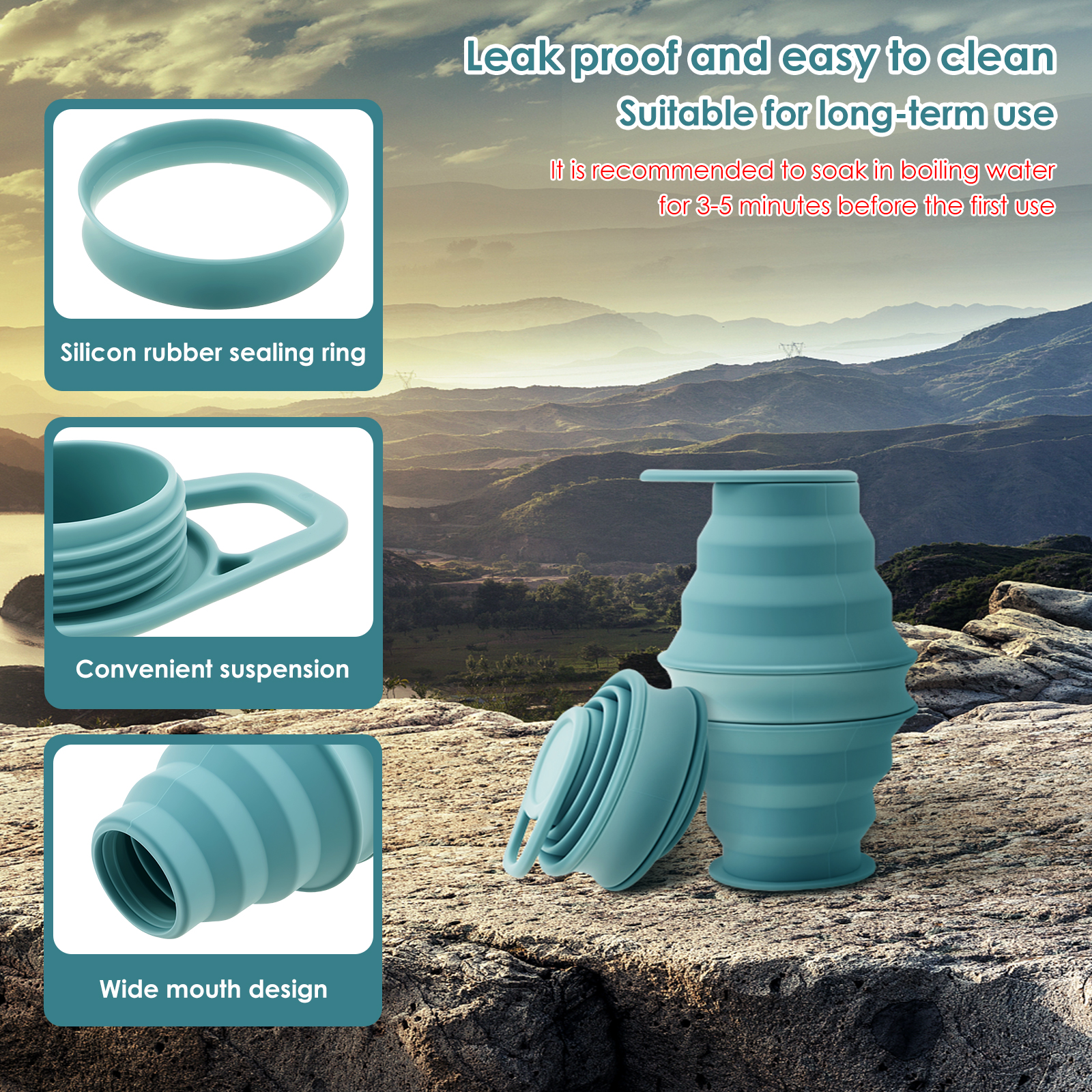 Silicone Water Bottle 500ml Re - Water Bag Collapsible 리뷰 및 가격