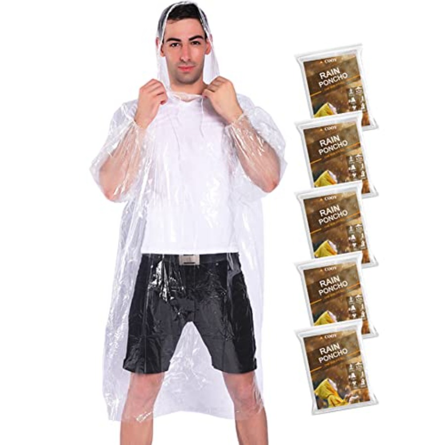 Rain Ponchos, with Drawstring  - Emergency Poncho Rain 리뷰 및 가격