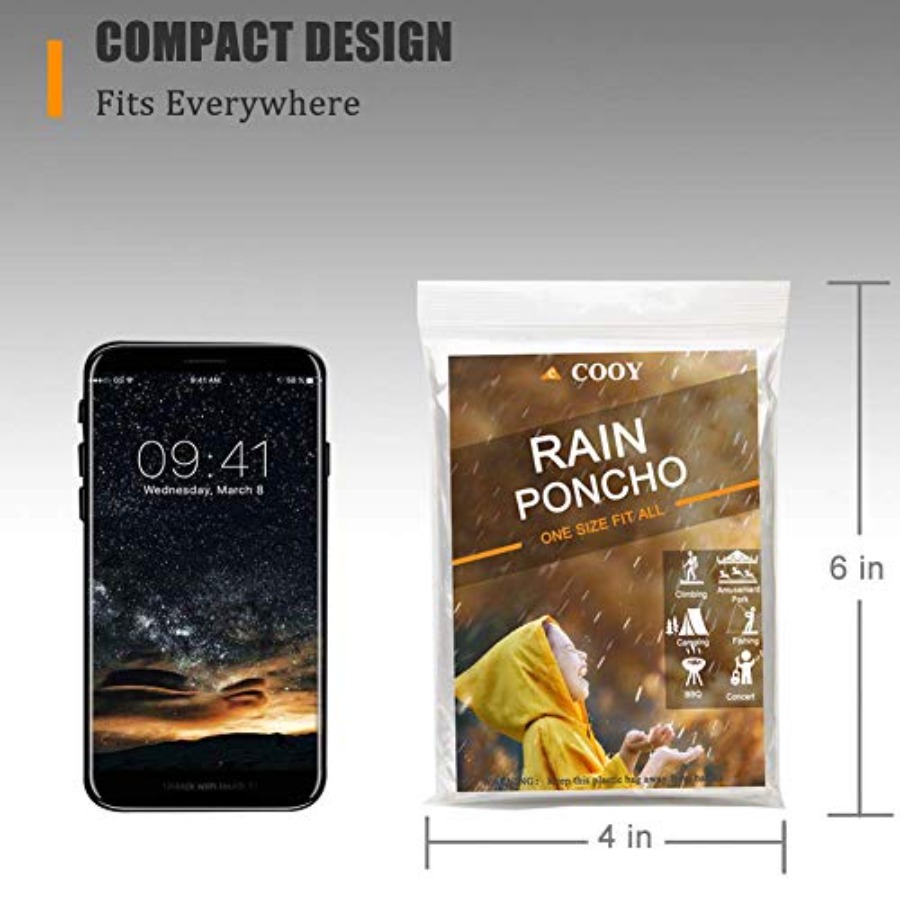 Rain Ponchos, with Drawstring  - Emergency Poncho Rain 리뷰 및 가격